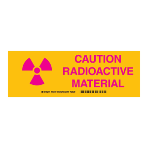 Señal de Advertencia de Material Radioactivo Brady para Piso, Duradera y de Alta Visibilidad para Áreas de Laboratorio - Product Image 1