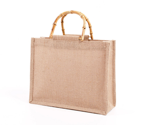 Sac fourre-tout en jute de qualité supérieure avec grande capacité de rangement pour les courses quotidiennes - Product Image 5