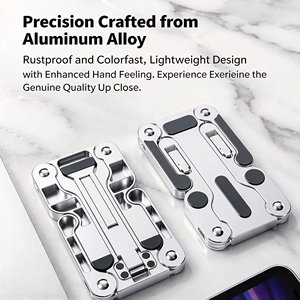 3-in-1 Foldable Aluminum Laptop <b>Stand</b> with Ventilated Heat Dissipation Universal Portable <b>Desktop</b> Riser for Laptop Tablet Phone - Product Image 5