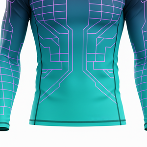 <b>Men</b> Rash Guard Long Sleeve <b>Swim</b> <b>Shirt</b> UV Protection Quick Dry Surf Stretch Beachwear Activewear - Product Image 4