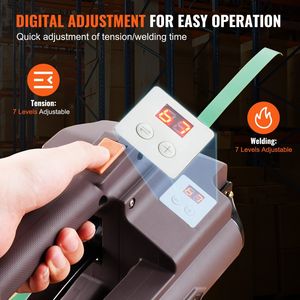 Reggiatrice Elettrica Portatile per Cinghie PP/PET da 0,39"-0,75" con Display Digitale e 2 Batterie da 4000mAh - Product Image 5