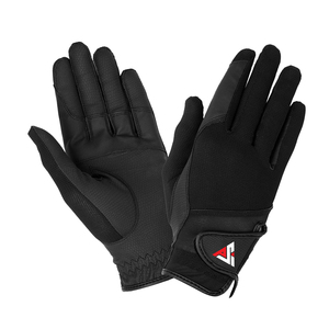 Gants d'équitation antidérapants en cuir synthétique, dos en tissu Soft Shell, pour toutes les saisons - Product Image 1