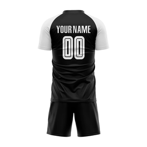 Custom Team Name Soccer Jersey Matching Shorts Set 100% Polyester Breathable Fabric Unisex Adult Sizes for Team Practice - Product Image 2