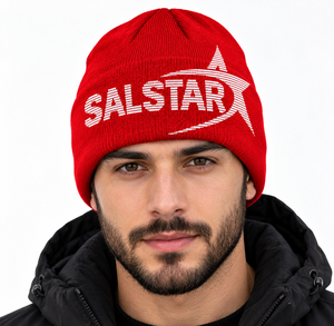 Gorro Rojo Salstar para Hombre, Gorro de Punto de Invierno con Logotipo Bordado, Estilo Urbano, Logotipos de Marca Personalizados - Product Image 1