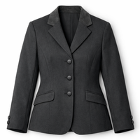 Veste d'équitation softshell respirante - Manteau de concours gris pour l'équitation - Blazer de compétition ajusté et anti-humidité