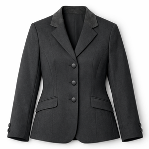 Chaqueta Ecuestre Transpirable de Softshell - Abrigo Gris para Montar a Caballo - Blazer de Competición Ajustado que Absorbe la Humedad - Product Image 1