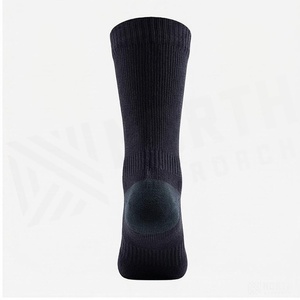 North Approach Crew <b>Socks</b> Solid Black Breathable Knitted for Adults Spring Casual Wear - Product Image 2