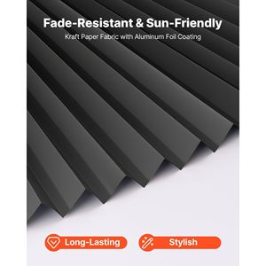 Confezione da 6 Tende Plissettate Oscuranti Temporanee in Carta, 36 x 72 Pollici, con Attrezzi per Foratura e Adesivi, Tende Plissettate Oscuranti - Product Image 5