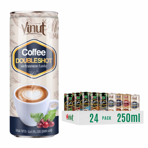 Bebida de café Robusta 250ml VINUT 24 latas por caja lata sin OGM Etiqueta Privada OEM ODM muestra gratis fábrica directa Vietnam - Product Image 1