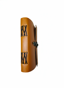 สมุดบันทึกหนังวินเทจทำมือพร้อมตัวล็อค ของที่ระลึกสำหรับการเดินทาง ของขวัญ บันทึกความทรงจำกลางแจ้ง บันทึกส่วนตัว สไตล์เรียบง่าย - Product Image 4