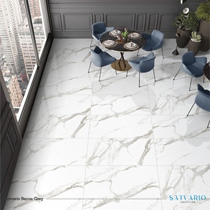 Baldosas de Porcelana Vitrificada de Lujo para Piso, 600x1200 mm, Decoración de Piedra para Habitaciones, Satvario, Superficie Pulida y Esmaltada, Estilo Mármol - Product Image 4