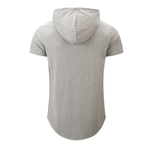 Camiseta con Capucha y Manga Corta para Hombre, con Logotipo Personalizado, Estilo Urbano, Vintage, Informal, Hip Hop, para Verano - Product Image 2