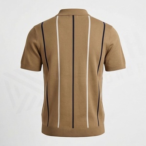 Chemises zippées slim fit pour hommes avec image personnalisée, jersey compressé, logo brodé, couleur personnalisée, grande taille, col, vêtements de sport - Product Image 2