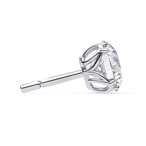 Boucles d'oreilles clous en moissanite taille ronde 2,5 carats chacune, en argent sterling 925, style vintage, 7x7 mm, bijoux de luxe unisexe - Product Image 6