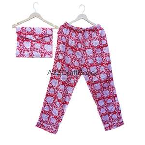 ชุดนอนผู้หญิงขายส่ง ผ้าฝ้ายแท้ 100% ลายดอกไม้ สำหรับฤดูหนาว เซ็กซี่ สบายๆ ระบายอากาศได้ดี เอวยางยืด แห้งเร็ว เหมาะสำหรับคุณแม่ - Product Image 3