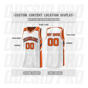 Nouvelle Saison Maillot de Basketball Unisexe Haute Qualité Respirant Sportswear Broderie d'Équipe Cousue Grande Taille Sublimation Basketball - Product Image 3
