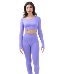 Conjunto Deportivo de Yoga de 2 Piezas para Mujer, Tallas Grandes, Ligero, Transpirable, Ropa de Gimnasio y Fitness, Diseño Personalizado con Estampado Frontal, Venta al Por Mayor - Product Image 6