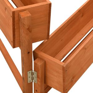 Pot de fleurs et jardinière pliable moyen en bois de sapin massif, orange - pour usage intérieur/extérieur - Product Image 3
