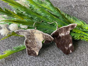 Pendientes de piel de vaca hechos a mano con estilo occidental, pelo genuino en Ocultar, bonitos pendientes - Product Image 5