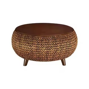 Table basse ronde à 2 niveaux en métal noir mat, design tendance, pour salon d'appartement contemporain - Product Image 5