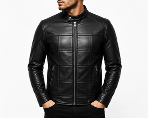 Premium Designer <b>Leather</b> Jacket for Men Genuine <b>Leather</b> Luxury Fashion Outerwear Stylish Comfortable Modern Everyday Wear Jacket - Product Image 1
