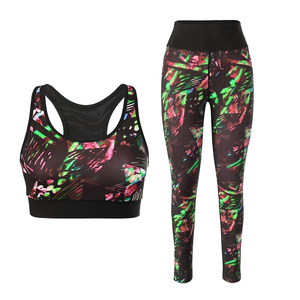 Ensemble soutien-gorge de sport et leggings pour femme imprimé par sublimation numérique |   Fournisseur de tenues de sport et de yoga taille haute à prix de gros - Product Image 3