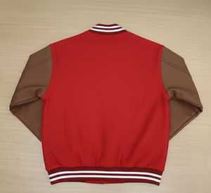 Heavyweight <b>Wool</b> Varsity Jacket - Custom Sports Letterman Coat with <b>Quilted</b> Lining - Product Image 2