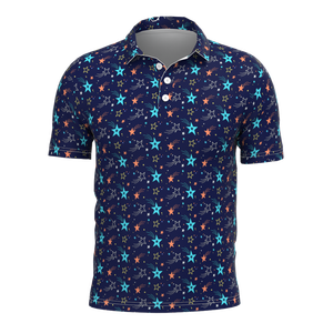 เสื้อโปโลกอล์ฟพิมพ์ลายตามสั่ง แห้งเร็ว 100% โพลีเอสเตอร์ สำหรับผู้ชาย แขนครึ่งตัว ระบายอากาศได้ดี เป็นมิตรกับสิ่งแวดล้อม ลายเรียบ - Product Image 5
