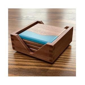 Premium Wooden Handmade Duck Swan Coaster Set of 4 With Holder Suitable for Tea Coffee <b>Cup</b> Serving - Product Image 3