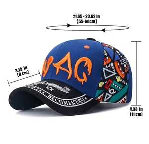 Geometric Pattern <b>Baseball</b> <b>Cap</b> Sublimation Transfer Print Unisex Street Style Casual Polyester Outdoor Spring Summer Wear - Product Image 3