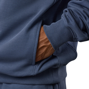 Sweat-shirt à capuche en molleton personnalisé bleu ardoise pour homme, léger, décontracté, à manches longues, pour le sport et la gym - Product Image 5