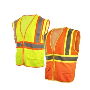 Chaleco de Seguridad Reflectante Impermeable de Alta Visibilidad con Logotipo Personalizado, Chaleco de Construcción de Malla 100% Poliéster - Product Image 1