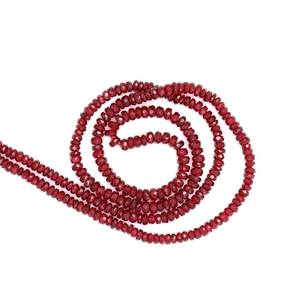 Cuentas facetadas de rubí rojo de 3 mm para la fabricación de joyas, hilo de cuentas para pulseras y collares DIY, cuentas de piedras preciosas - Product Image 5