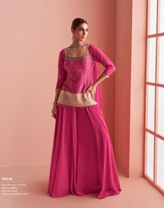 Chinon Free Size Modern Salwar Kameez Stitched Suit with Heavy Embroidery Work for Diwali Wedding & Prom - Product Image 1