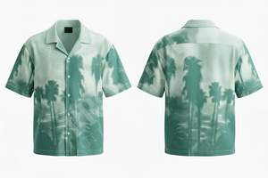 Chemise décontractée d'été à manches courtes, personnalisée avec impression par sublimation, légère, idéale pour les vacances à la plage - Product Image 4