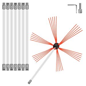 Kit per la Pulizia del Camino da 26 Piedi con Spazzola Telescopica da 315 Pollici e 8 Aste Flessibili in Nylon - Product Image 1