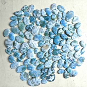 100% Larimar azul Natural piedras preciosas sueltas venta al por mayor lote mezcla forma azul Larimar cabujón piedras preciosas sueltas hechas a mano joyería - Product Image 2