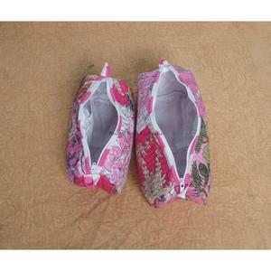 Hermoso juego de 3 bolsas de algodón acolchadas con estampado de bloques, neceser de viaje para mujer, bolsas y estuches de almacenamiento para cosméticos - Product Image 6