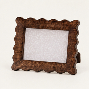 Wholesale Vintage Scalloped Edge Wooden Photo <b>Frame</b> Wavy <b>Border</b> Handmade Solid Wood <b>Picture</b> <b>Frame</b> for Tabletop Desk Home Decor - Product Image 3