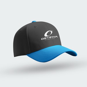 Gorra de Béisbol Ostriya International, 6 Paneles, Unisex, Color Sólido, Logotipo Bordado, Estilo Casual, Visera Azul, Cuerpo Negro, 100% Algodón - Product Image 2
