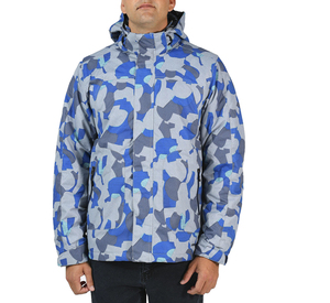 Men's Camouflage Hooded Bomber <b>Jacket</b> <b>Fleece</b> <b>Lined</b> Polyester/Cotton Waterproof Windproof Breathable Winter Outdoor - Product Image 3