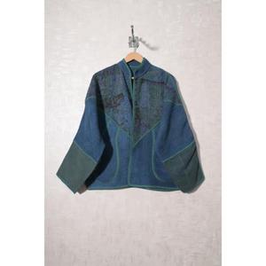 Manteau Kantha vintage pour femmes, veste indienne bohème en coton faite à la main, veste patchwork pour l'hiver - Product Image 4