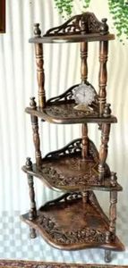 Handcrafted PET+PE Classic Corner Display <b>Shelf</b> Vintage 5-tier Storage <b>Rack</b> Living Room Decorative <b>Wire</b> Organizer - Product Image 3