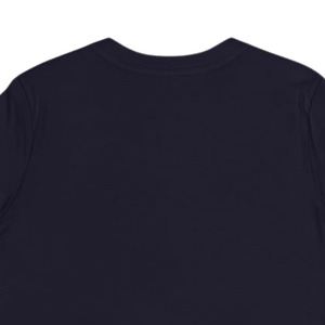 T-shirt bleu marine décontracté pour femme, col rond, en coton doux, manches courtes, vêtement de mode décontracté pour tous les jours - Product Image 5