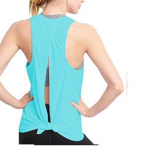 Camiseta sin mangas con cuello mandarín para mujer, elástica, para gimnasio, fitness, manga corta, sexy, ropa deportiva, para correr, entrenamiento, blusa con logo frontal personalizado - Product Image 4