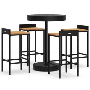 Conjunto de Muebles de Bar para Jardín en Negro - Product Image 2