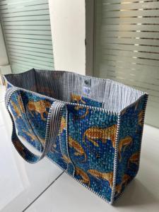Top Selling Hand Quilted Multi Patchwork Travel <b>Tote</b> <b>Bag</b> Beautiful Womens Shopping Handmade Cotton <b>Fabric</b> Kantha Open Washable - Product Image 2