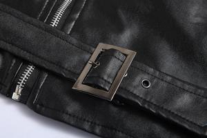 Chaqueta de Motocicleta de Cuero Unisex para Hombre y Mujer, Corte Ajustado, Resistente al Viento, Transpirable, Ecológica, Tallas Grandes, Logotipo Personalizado, Envío Directo de Primavera - Product Image 4