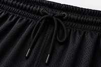 Shorts de football pour hommes de qualité supérieure en polyester/nylon tissé noir avec bande latérale et cordon de serrage, décontractés, grandes tailles