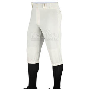 Unisex White Baseball Pants Elastic Waist Solid Color Breathable Cotton Sportswear Adults All Seasons Heat-Transfer Printed - Product Image 1
